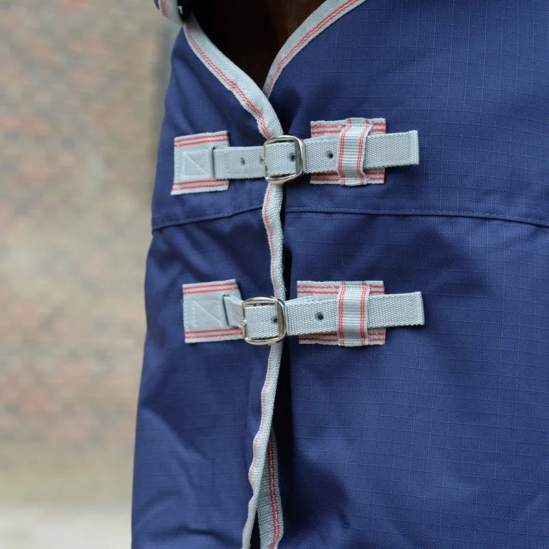 WeatherBeeta ComFiTec Essential Standard Neck 220g Turnout Rug - Navy/Silver-5