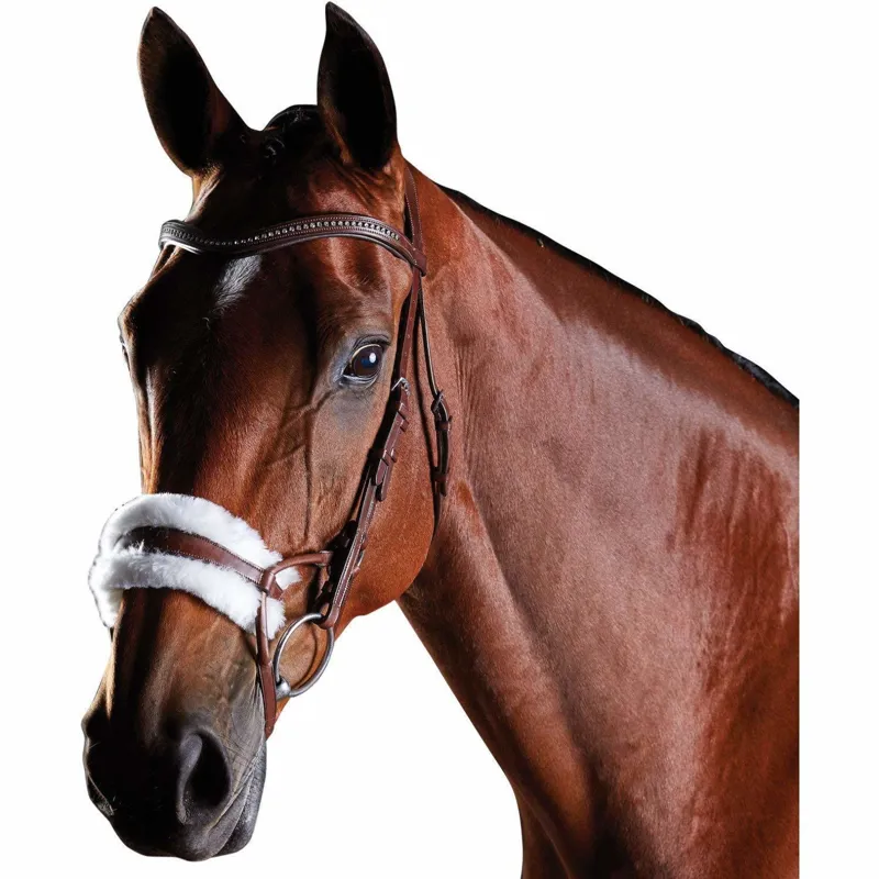 Collegiate ComFiTec Sheepskin Bridle - Brown