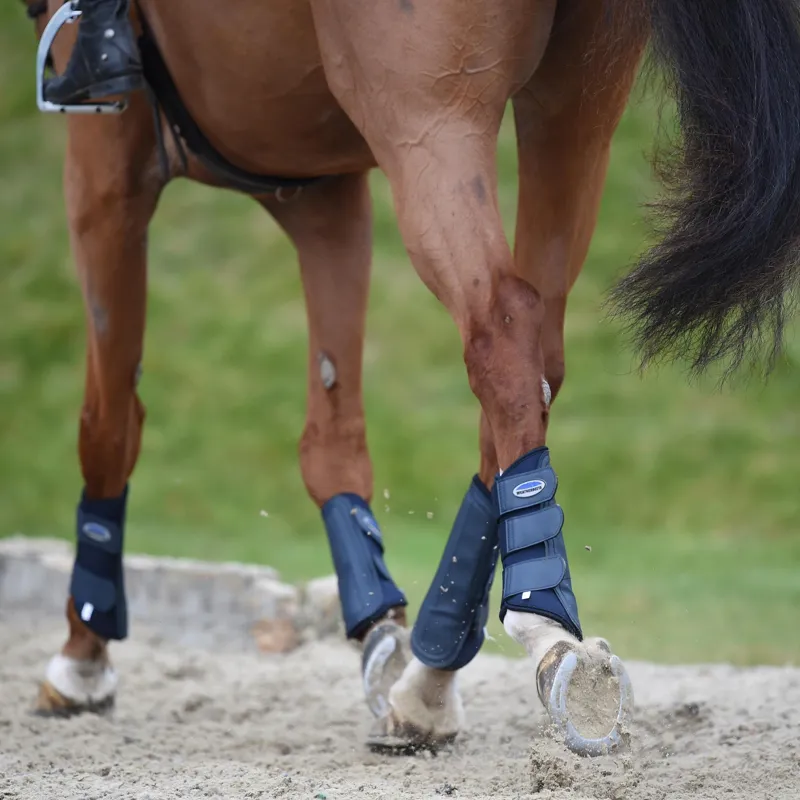 Weatherbeeta Single Lock Brushing Boots - Navy-1