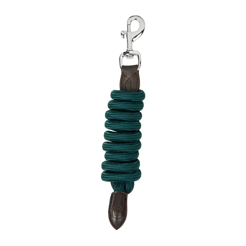 Dublin Leather Rope Lead 2m - Hunter Green/Brown