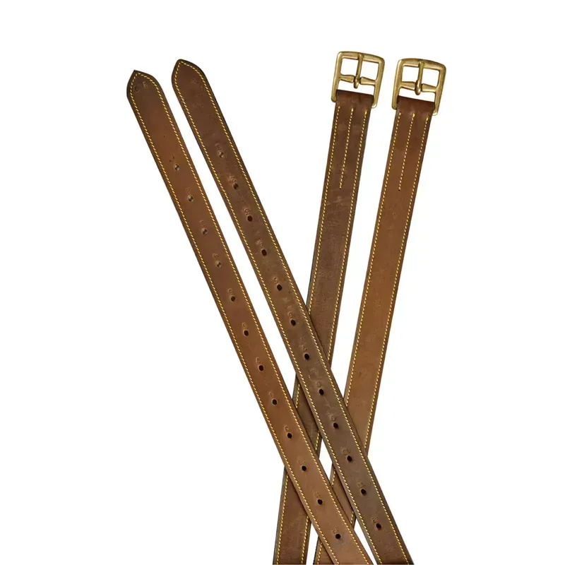 Dublin Web Back Stirrup Leathers - Brown