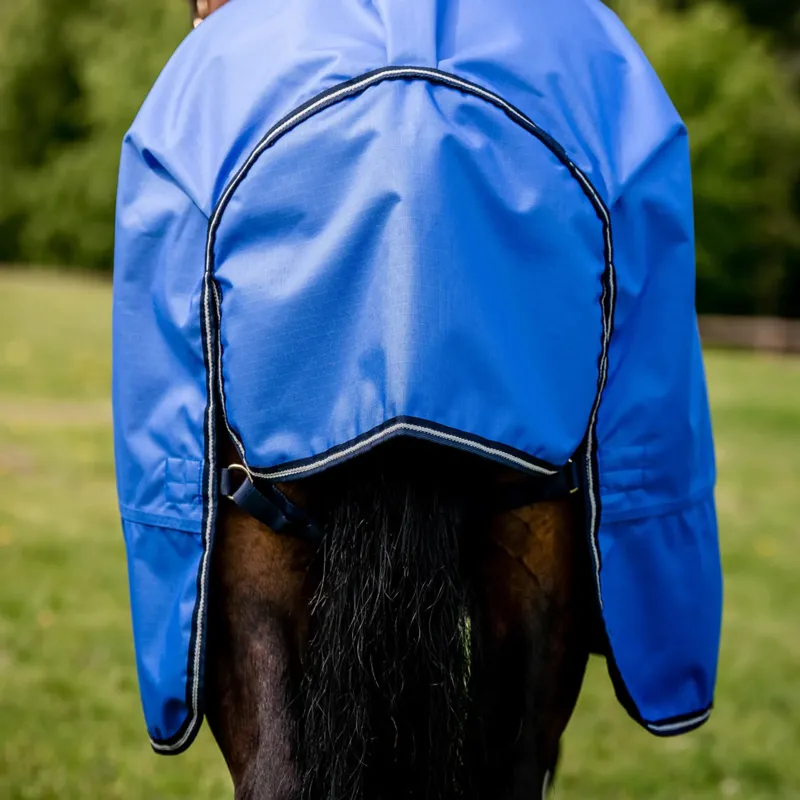 Horseware Amigo Hero 600D Ripstop 0g Turnout Rug - Blue/Navy/Grey-4