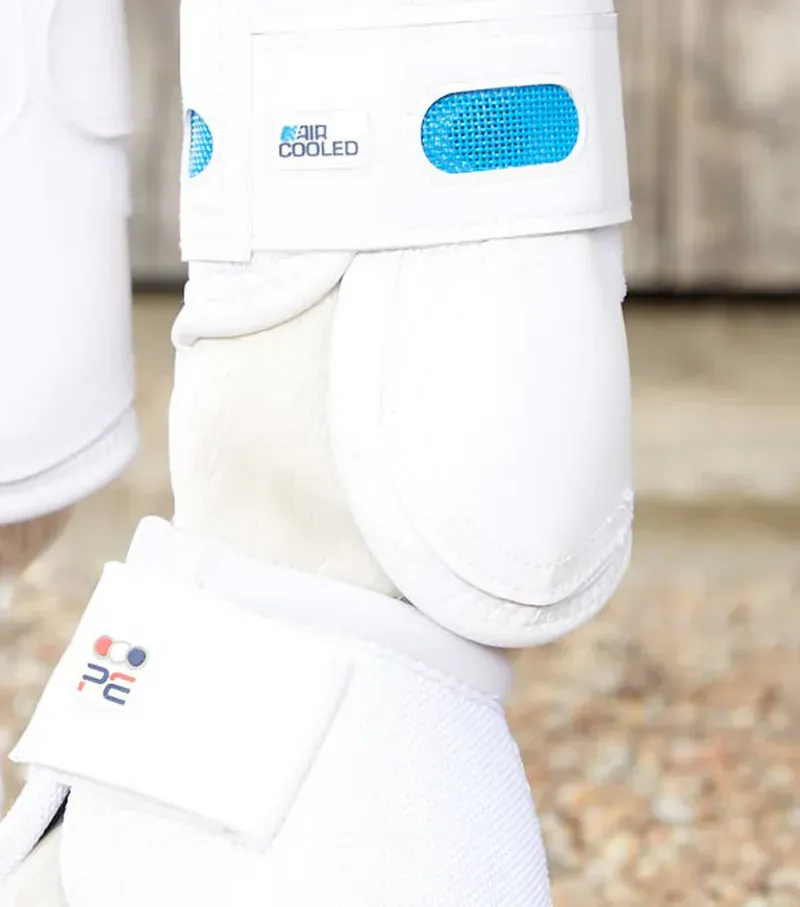 Premier Equine Air Cooled Original Eventing Boots - White-3