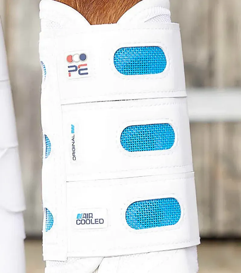 Premier Equine Air Cooled Original Eventing Boots - White-4