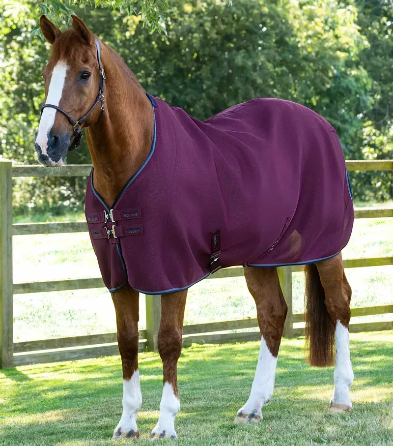 Premier Equine Airflow Cooler Rug - Burgundy