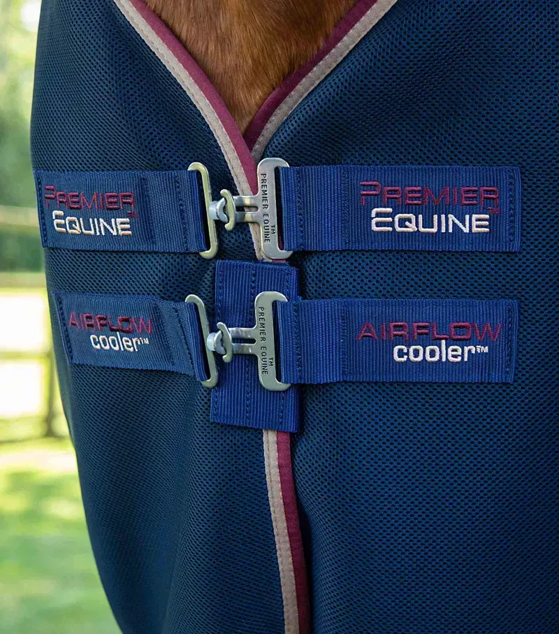 Premier Equine Airflow Cooler Rug - Navy-3