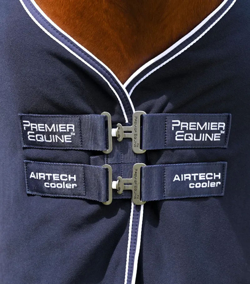 Premier Equine Airtech Horse Cooler Rug - Navy-1