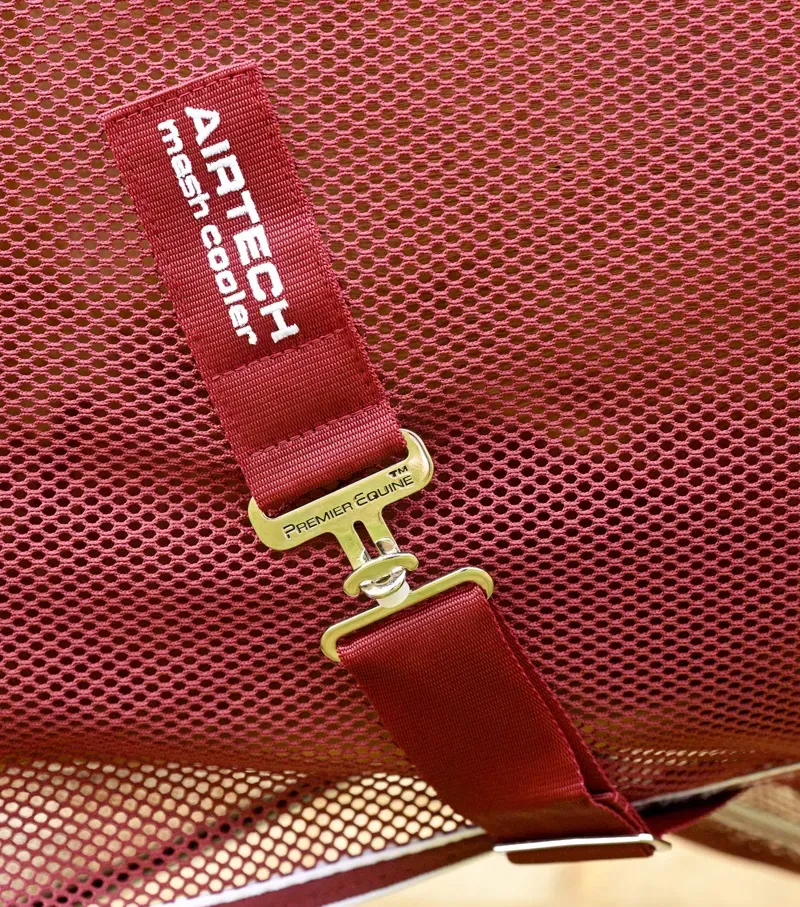 Premier Equine Airtech Mesh Horse Cooler Rug - Burgundy-4