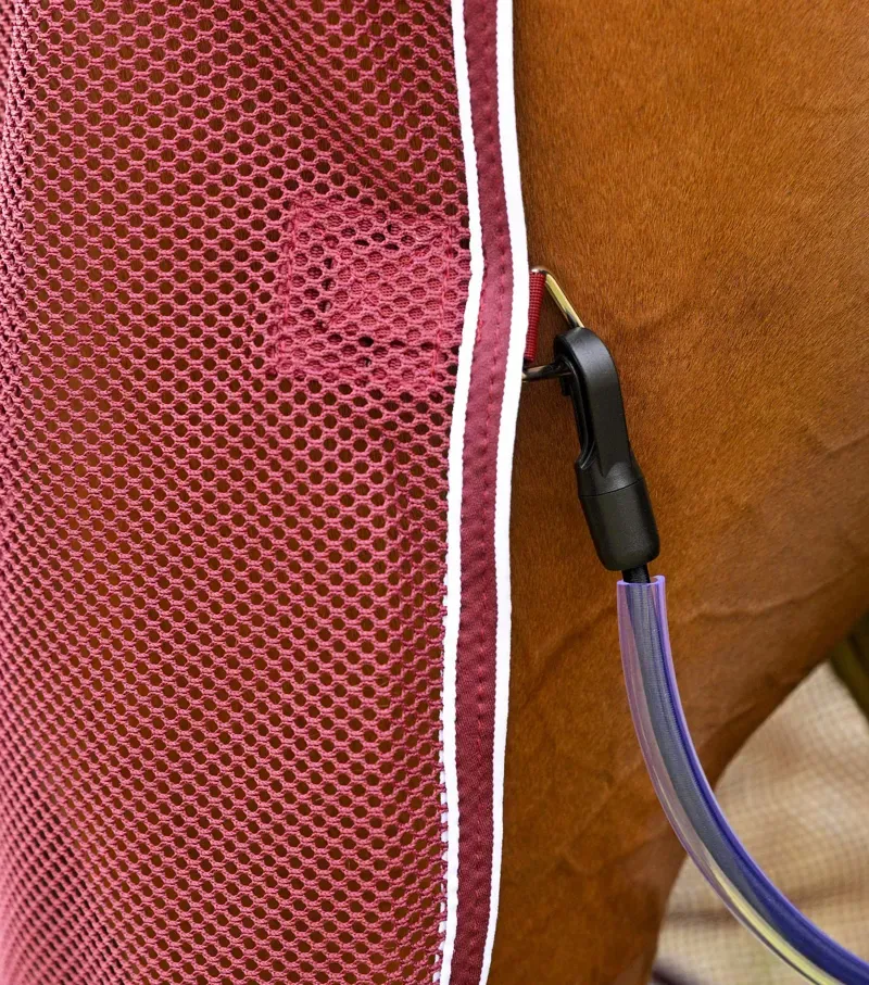 Premier Equine Airtech Mesh Horse Cooler Rug - Burgundy-5