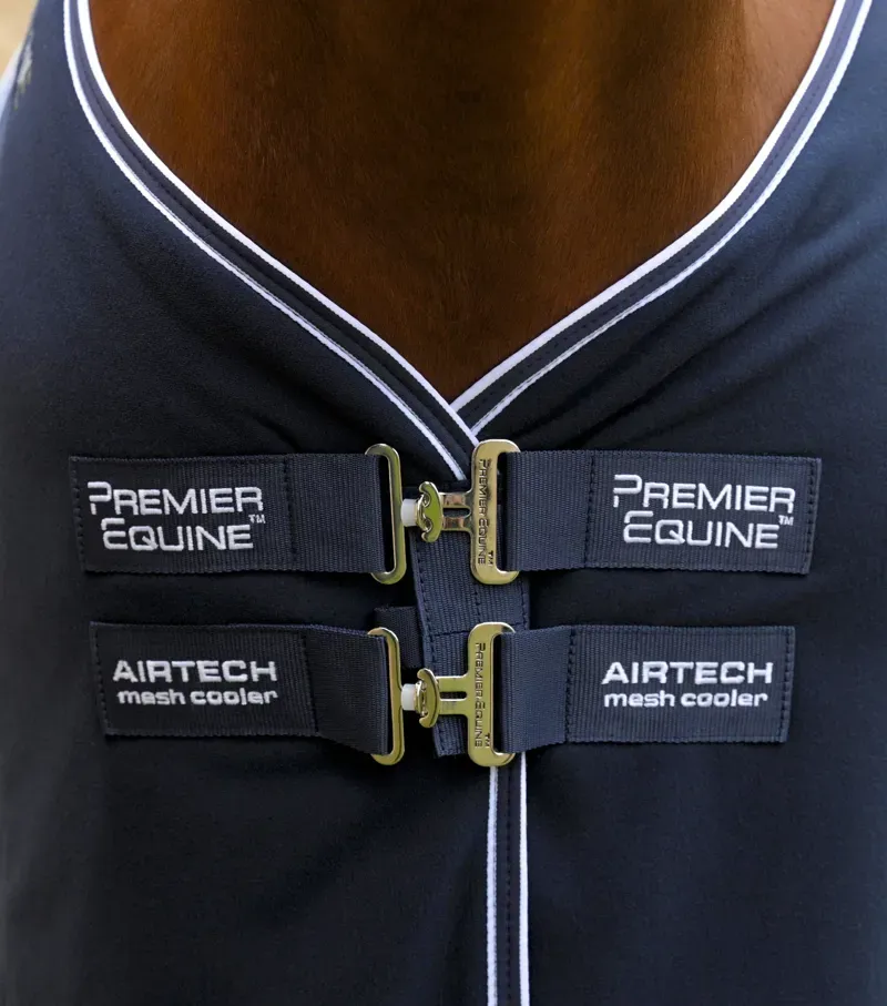 Premier Equine Airtech Mesh Horse Cooler Rug - Navy-1