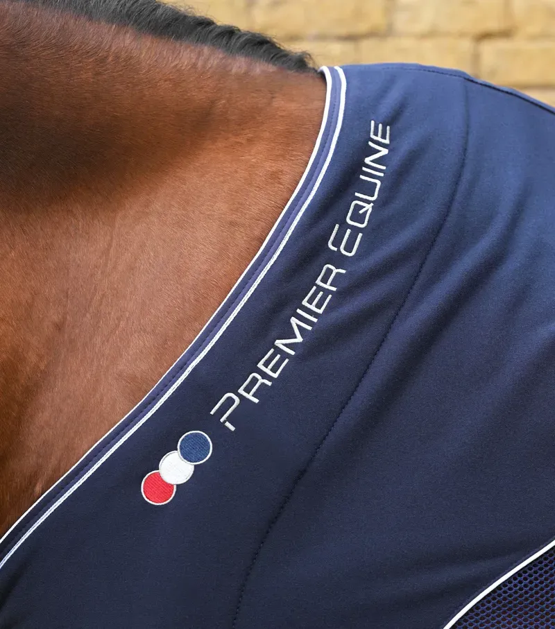 Premier Equine Airtech Mesh Horse Cooler Rug - Navy-2