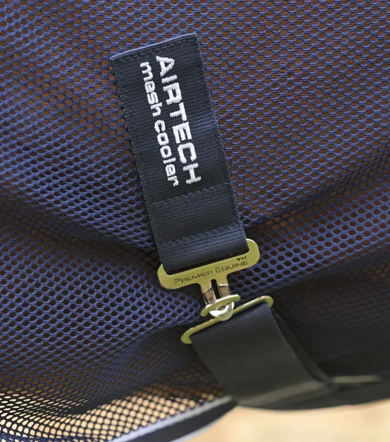 Premier Equine Airtech Mesh Horse Cooler Rug - Navy-4