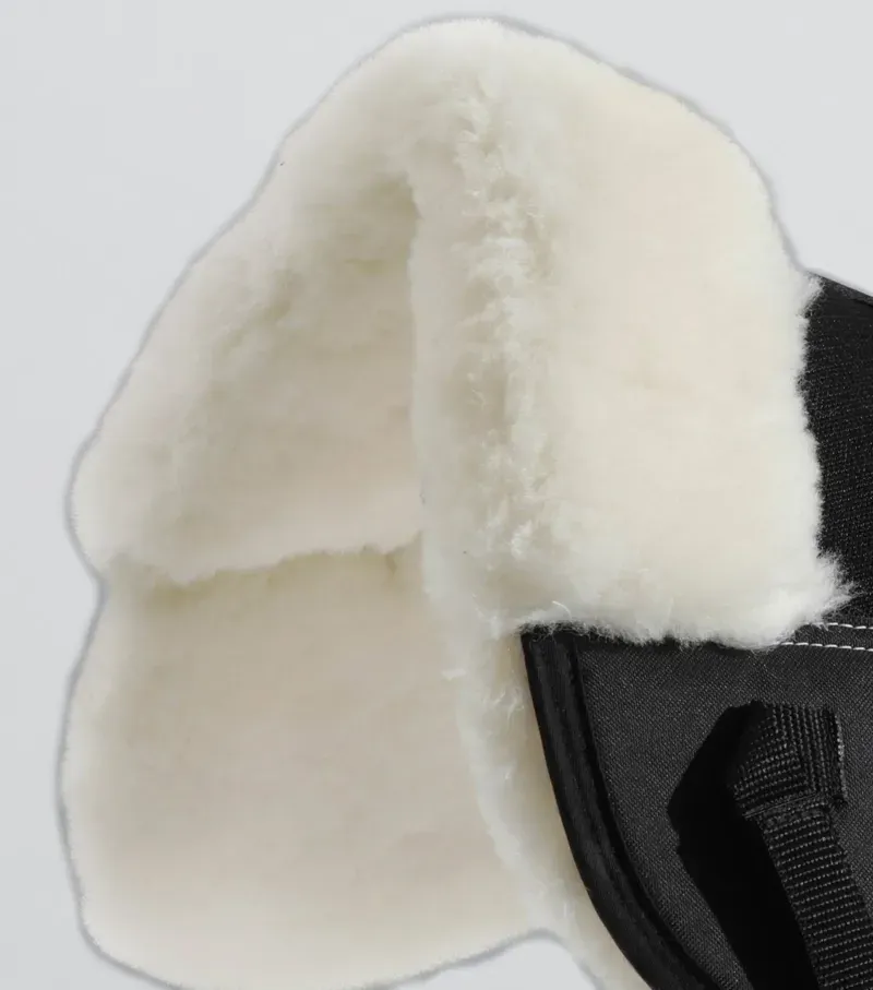 Premier Equine Full Airtechnology Shockproof Wool Half Pad - Black/Natural-2