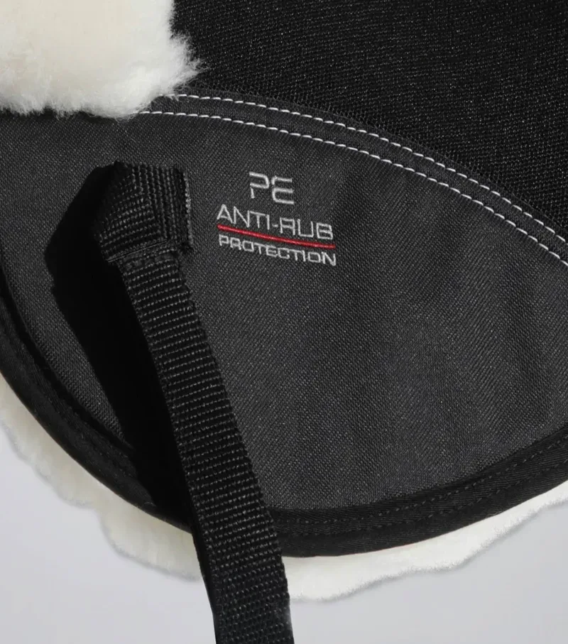 Premier Equine Full Airtechnology Shockproof Wool Half Pad - Black/Natural-4