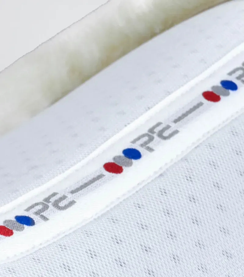 Premier Equine Full Airtechnology Shockproof Wool Half Pad - White/Natural-5