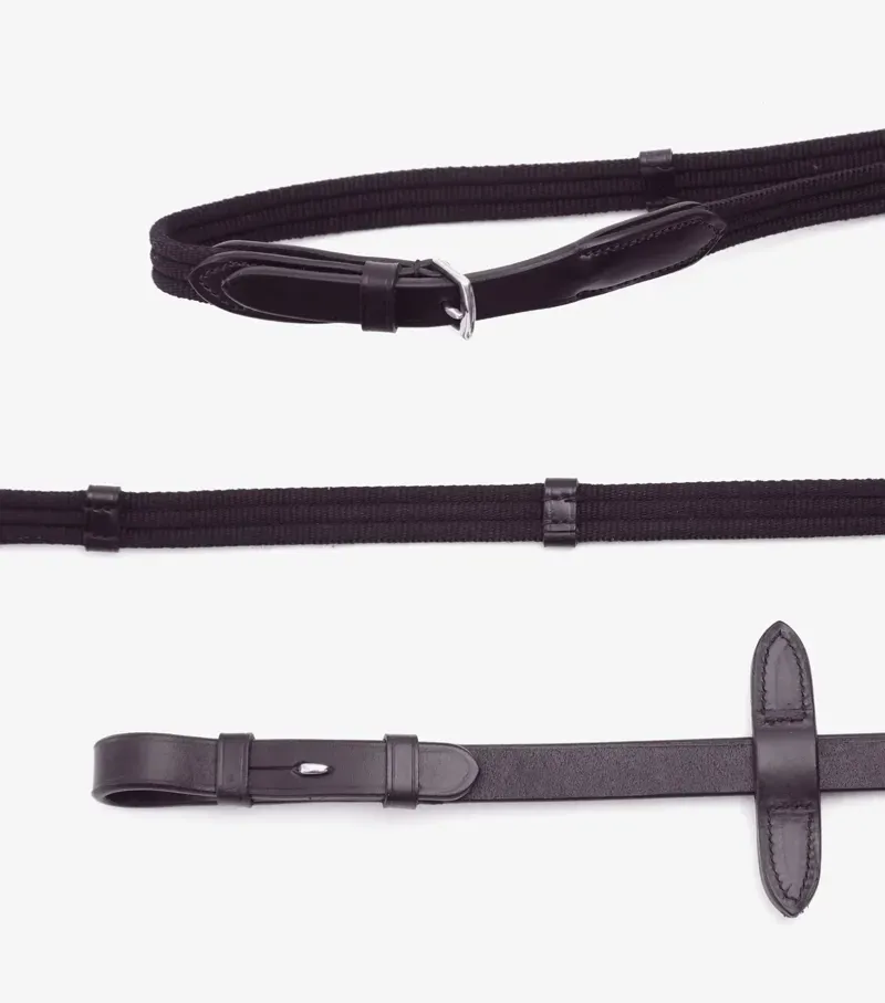 Premier Equine 5/8 Altare Web Reins - Brown-4