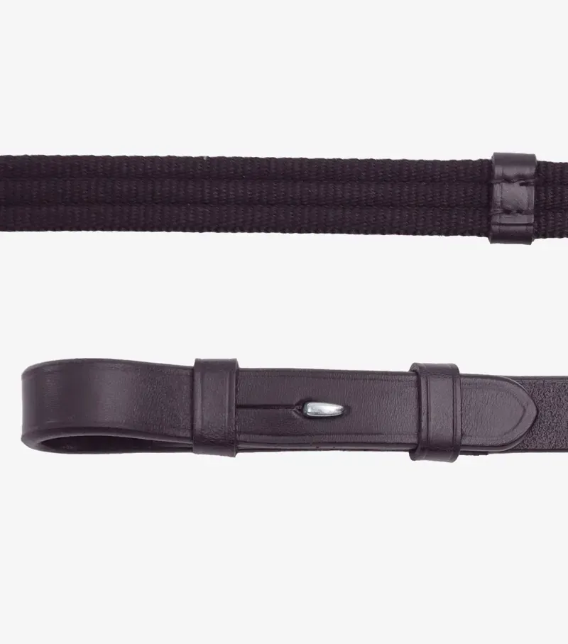 Premier Equine 5/8 Altare Web Reins - Brown-5