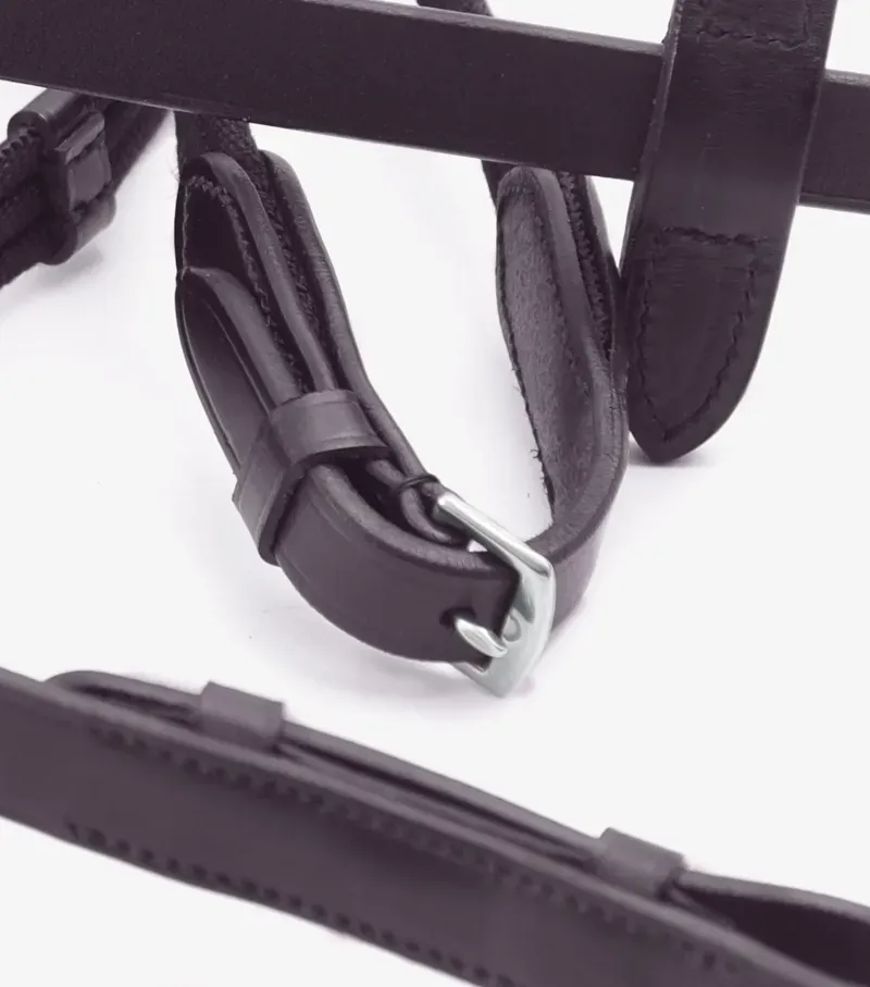 Premier Equine 5/8 Altare Web Reins - Brown-3