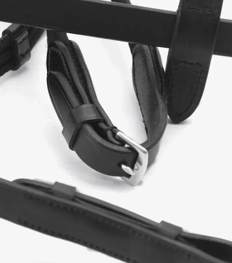 Premier Equine 5/8 Altare Web Reins - Black-3