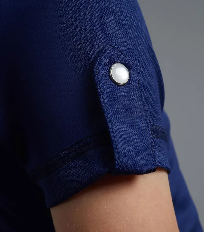 Premier Equine Girl's Mini Remisa Technical Short Sleeve Riding Top - Navy-4