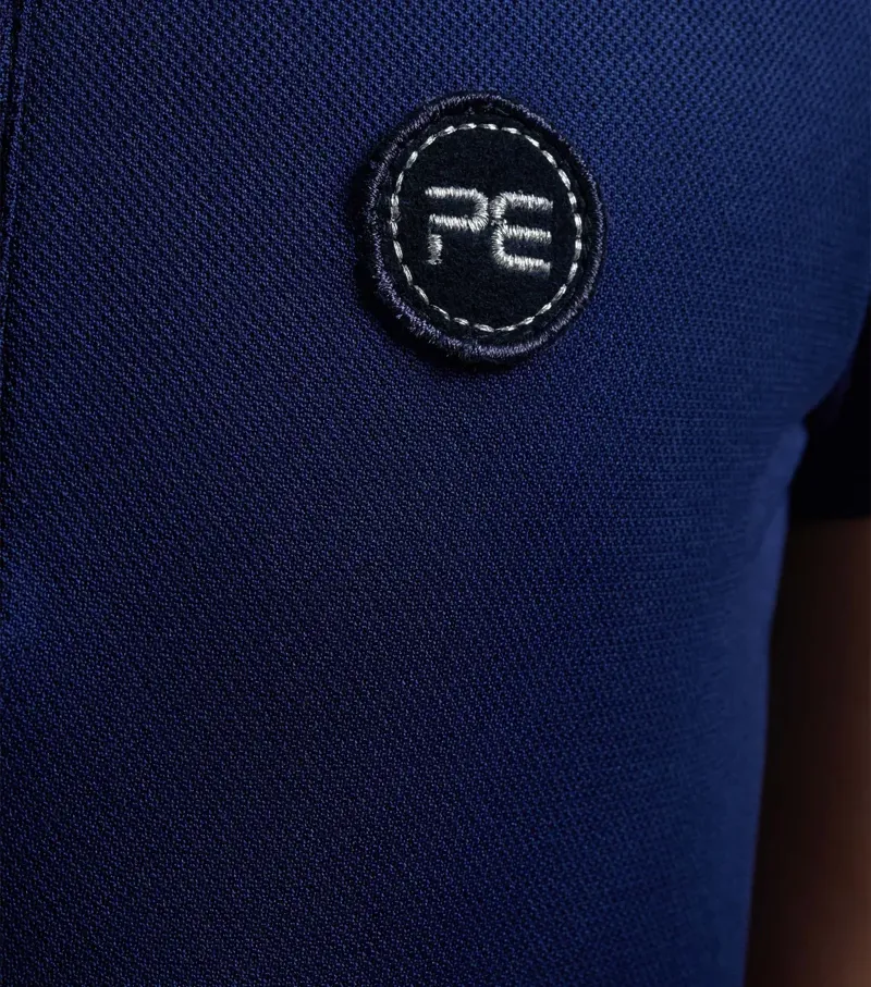 Premier Equine Girl's Mini Amia Technical Short Sleeve Riding Top - Navy-5