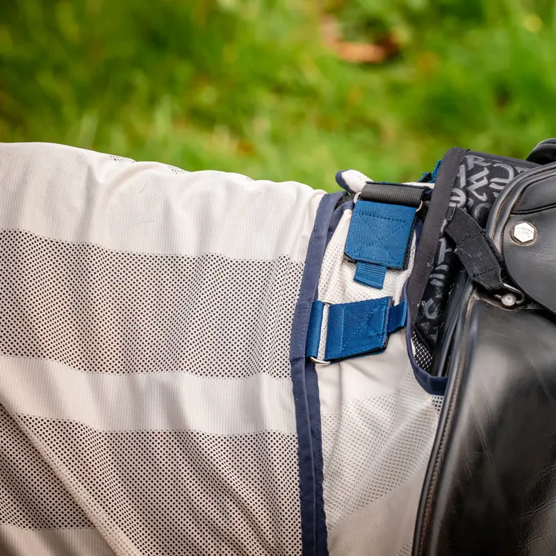 Horseware Amigo Flyrider Fly Rug Exercise Sheet - Chalk/Navy-4