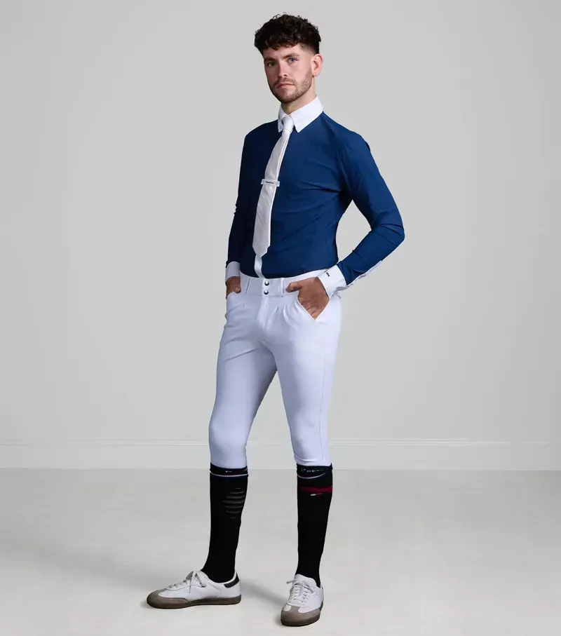 Premier Equine Men's Andate Long Sleeve Show Shirt - Navy-1