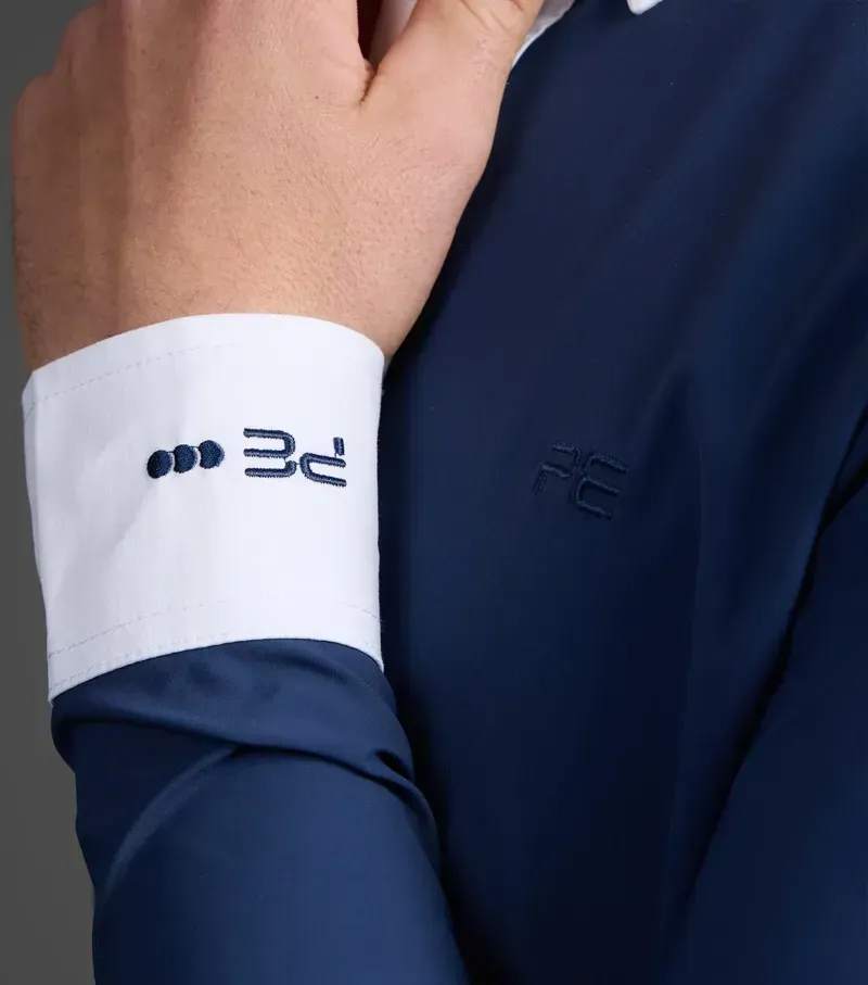 Premier Equine Men's Andate Long Sleeve Show Shirt - Navy-3