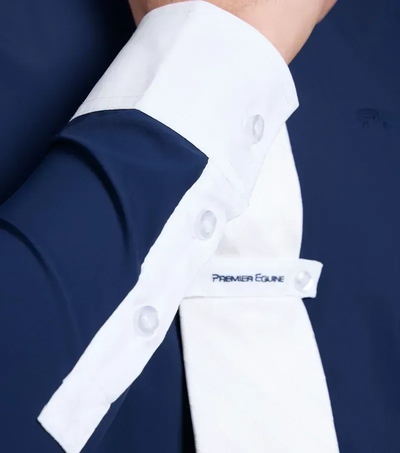 Premier Equine Men's Andate Long Sleeve Show Shirt - Navy-4