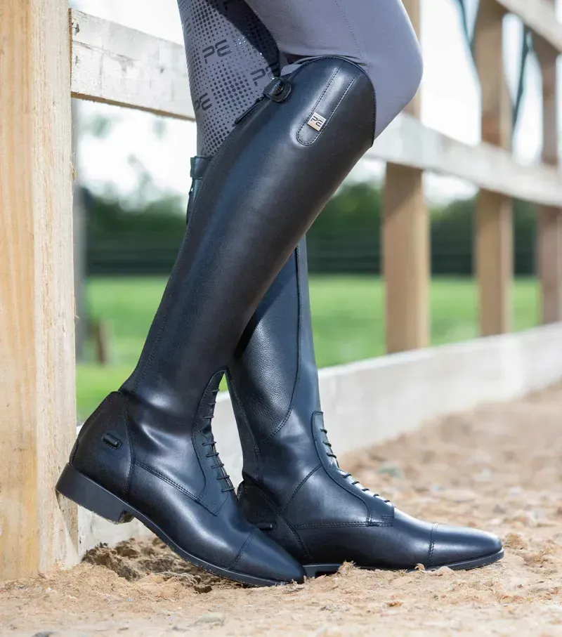 Premier Equine Ladies Anima Synthetic Field Tall Riding Boot - Black-1