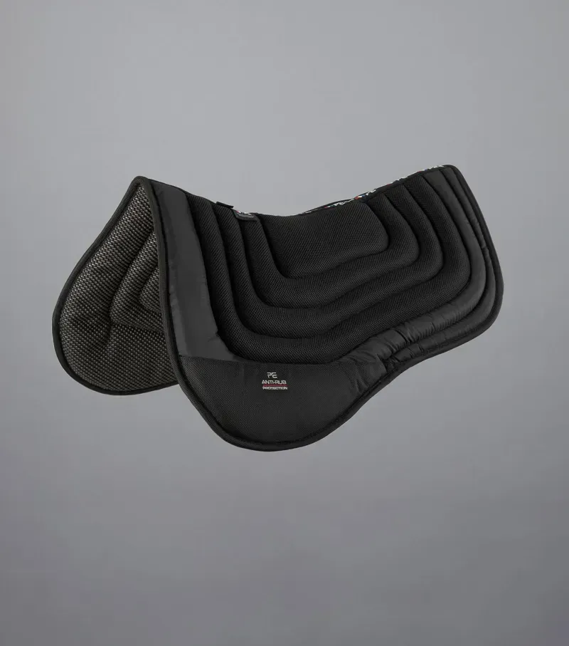 Premier Equine Anti-Slip Airflow Shockproof Racing/Training Saddle Pad - Black