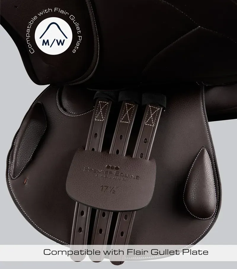 Premier Equine Antibes Synthetic Jump Saddle - Brown-1