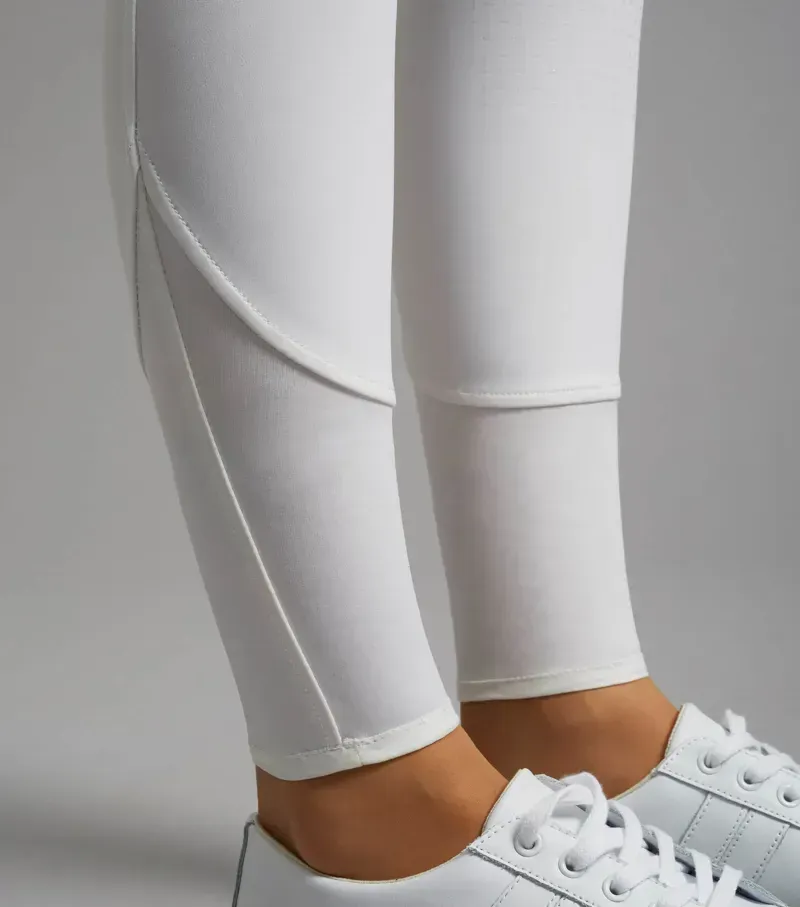 Premier Equine Ladies Aradina Full Seat Gel Competition Riding Breeches - White-4