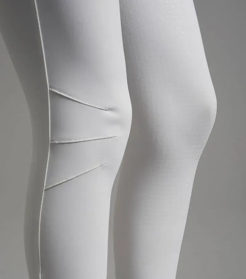 Premier Equine Ladies Aradina Full Seat Gel Competition Riding Breeches - White-3