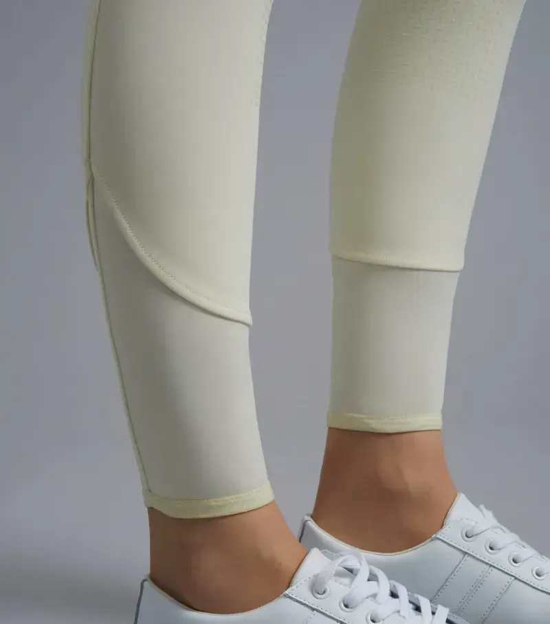 Premier Equine Ladies Aradina Full Seat Gel Competition Riding Breeches - Vanilla-4
