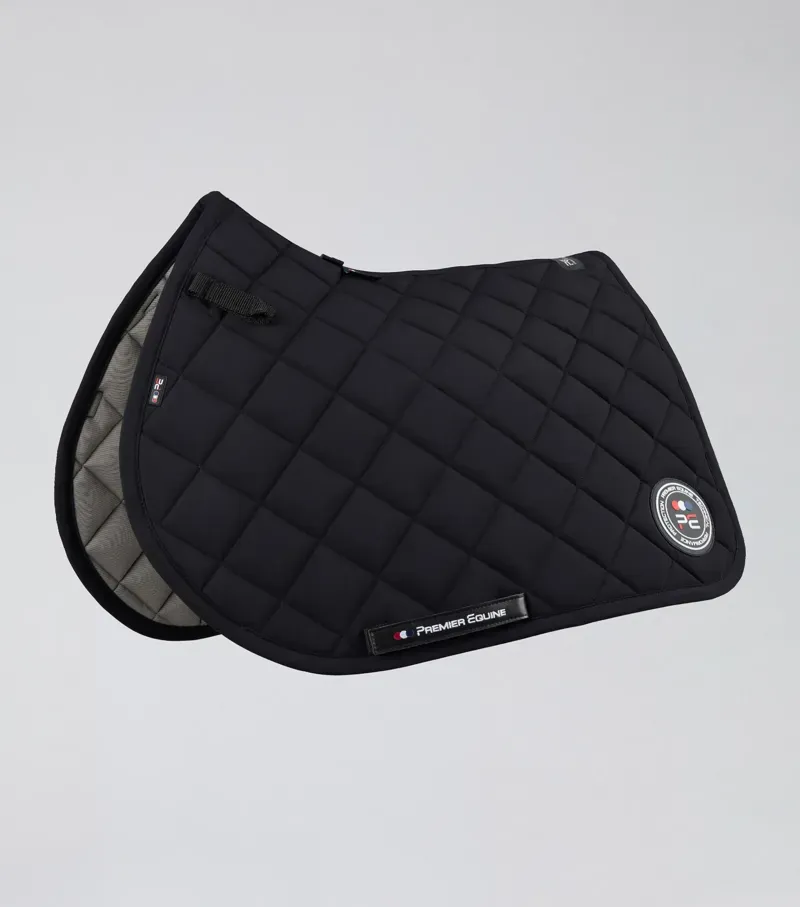 Premier Equine Full Atlas Close Contact GP/Jump Square - Black
