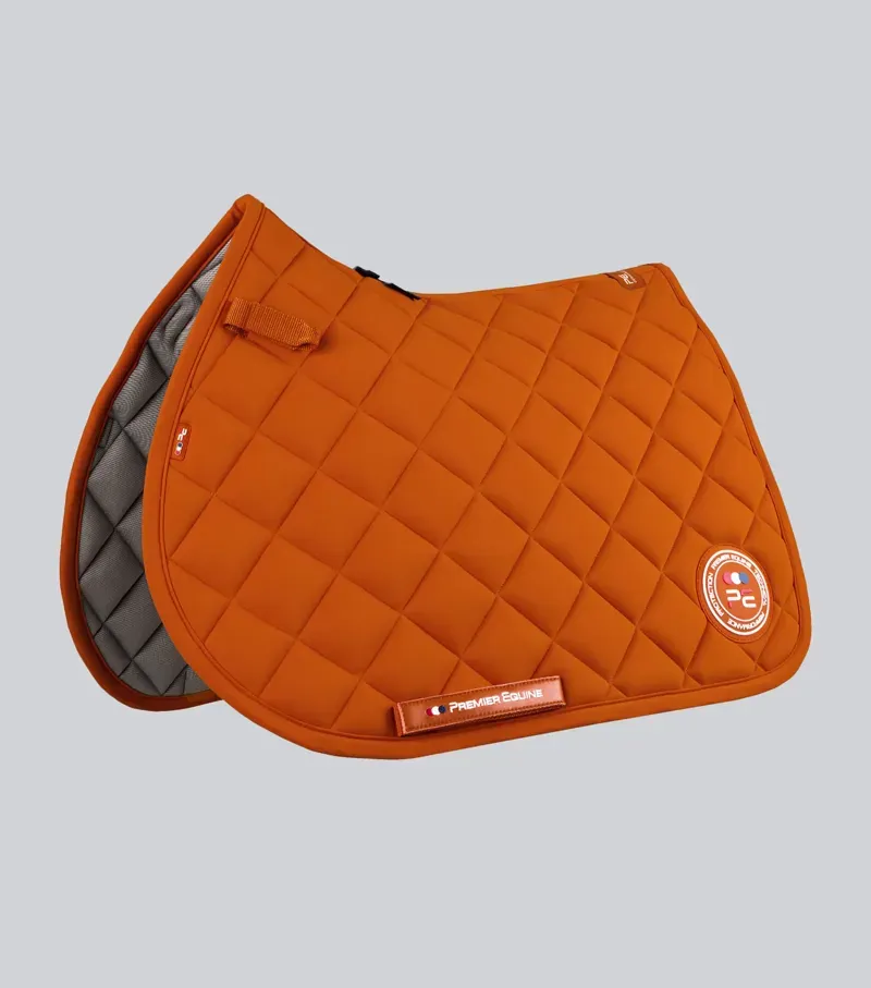 Premier Equine Full Atlas Close Contact GP/Jump Square - Burnt Orange