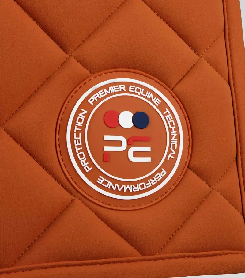 Premier Equine Full Atlas Close Contact GP/Jump Square - Burnt Orange-1