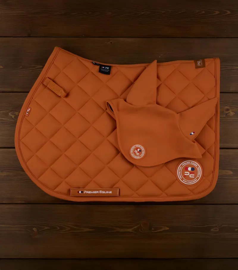 Premier Equine Full Atlas Close Contact GP/Jump Square - Burnt Orange-5