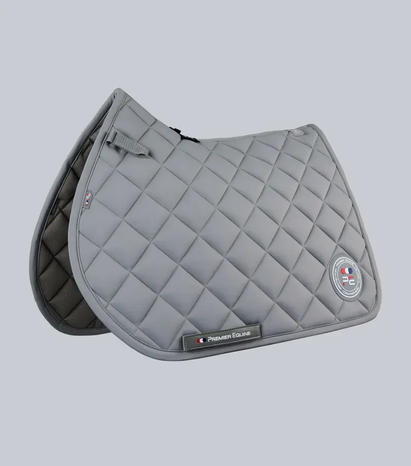 Premier Equine Full Atlas Close Contact GP/Jump Square - Grey