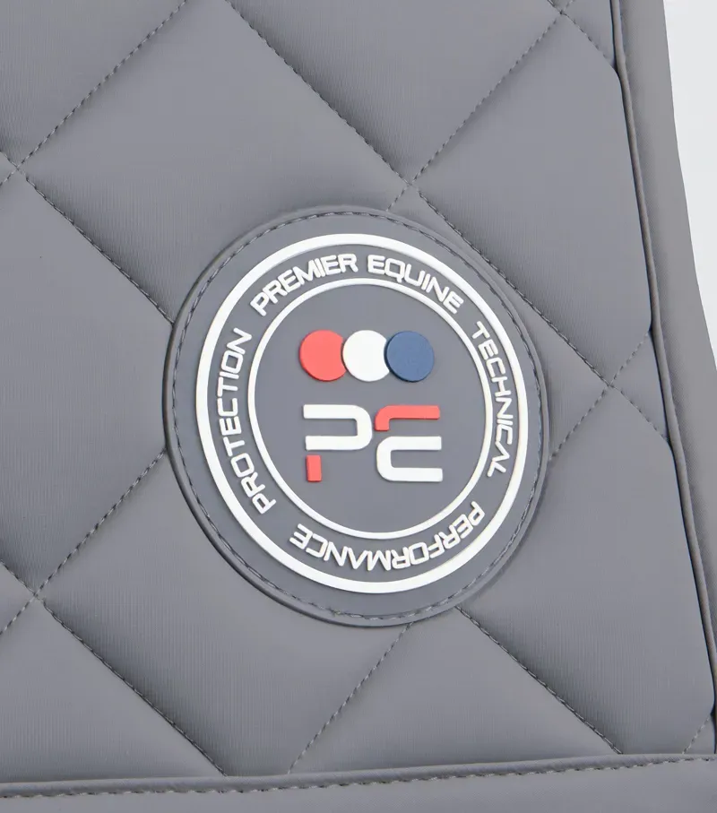 Premier Equine Full Atlas Close Contact GP/Jump Square - Grey-1