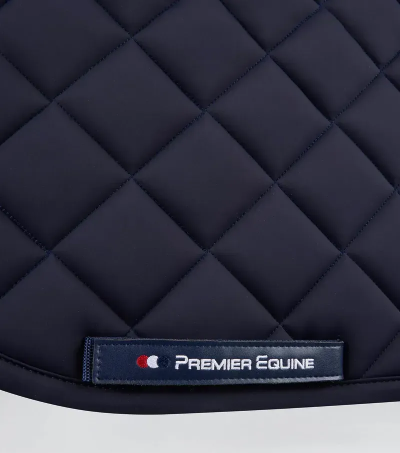 Premier Equine Full Atlas Close Contact GP/Jump Square - Navy-3