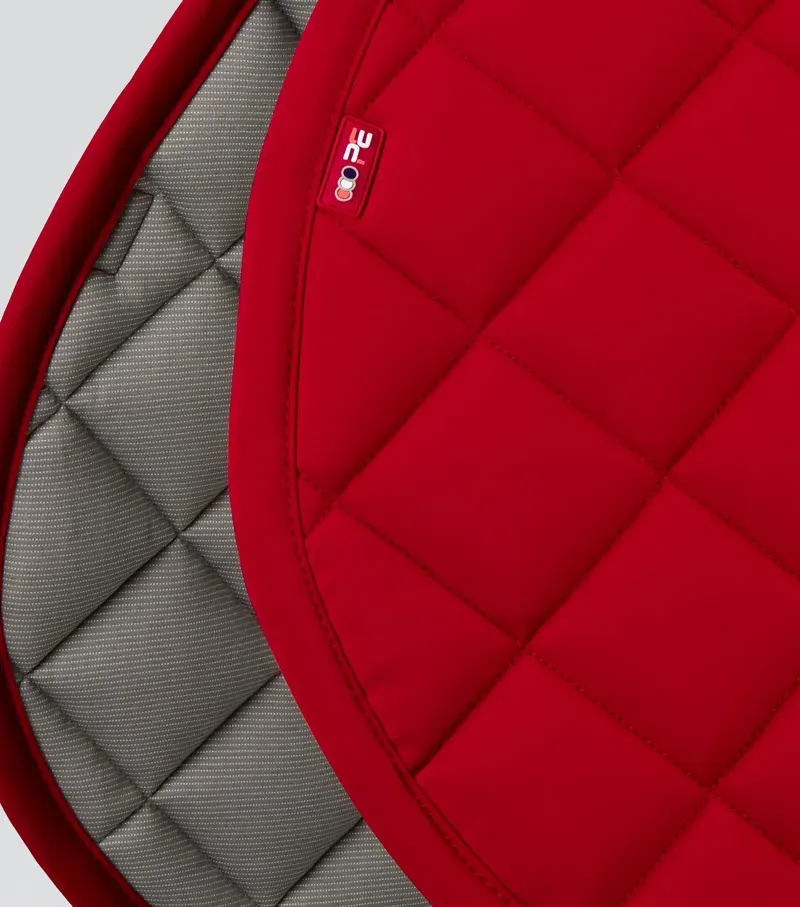 Premier Equine Full Atlas Close Contact GP/Jump Square - Red-2