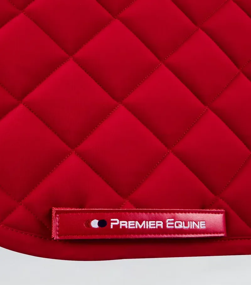 Premier Equine Full Atlas Close Contact GP/Jump Square - Red-3