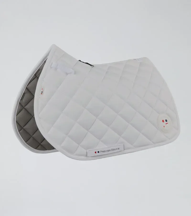 Premier Equine Full Atlas Close Contact GP/Jump Square - White