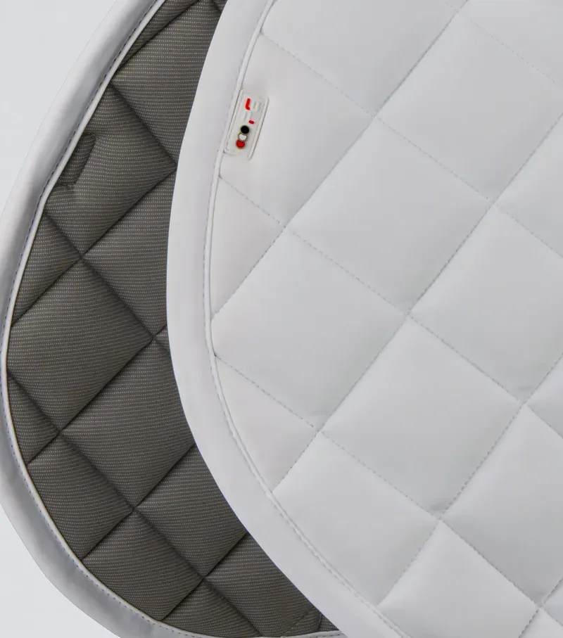 Premier Equine Full Atlas Close Contact GP/Jump Square - White-2