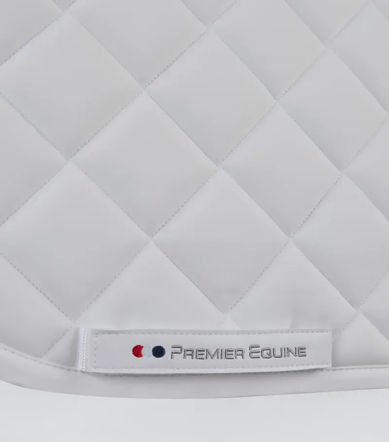 Premier Equine Full Atlas Close Contact GP/Jump Square - White-3