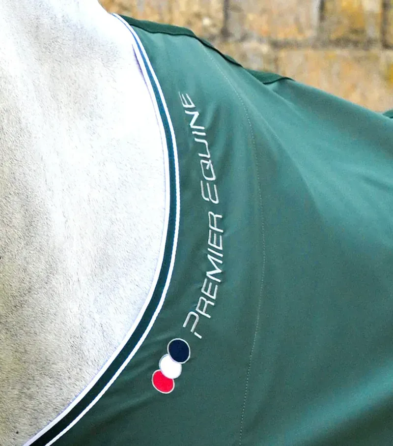 Premier Equine Atlas Horse Cooler Rug - Green-2