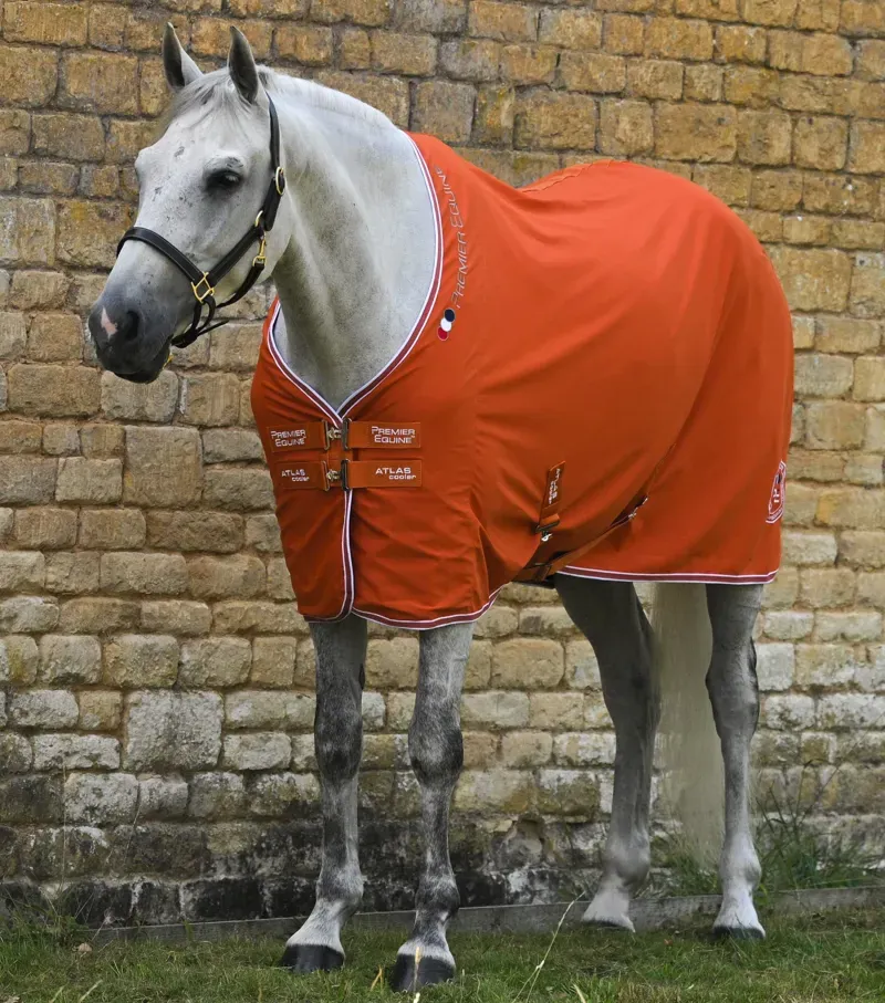 Premier Equine Atlas Horse Cooler Rug - Burnt Orange