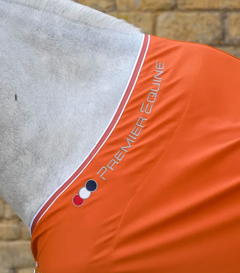 Premier Equine Atlas Horse Cooler Rug - Burnt Orange-2